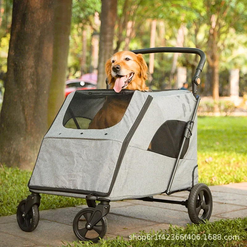 

Medium and Large Dogs Pet Carts Load-bearing 75 Kg Elderly Injured and Disabled One-click Folding Dog Cart