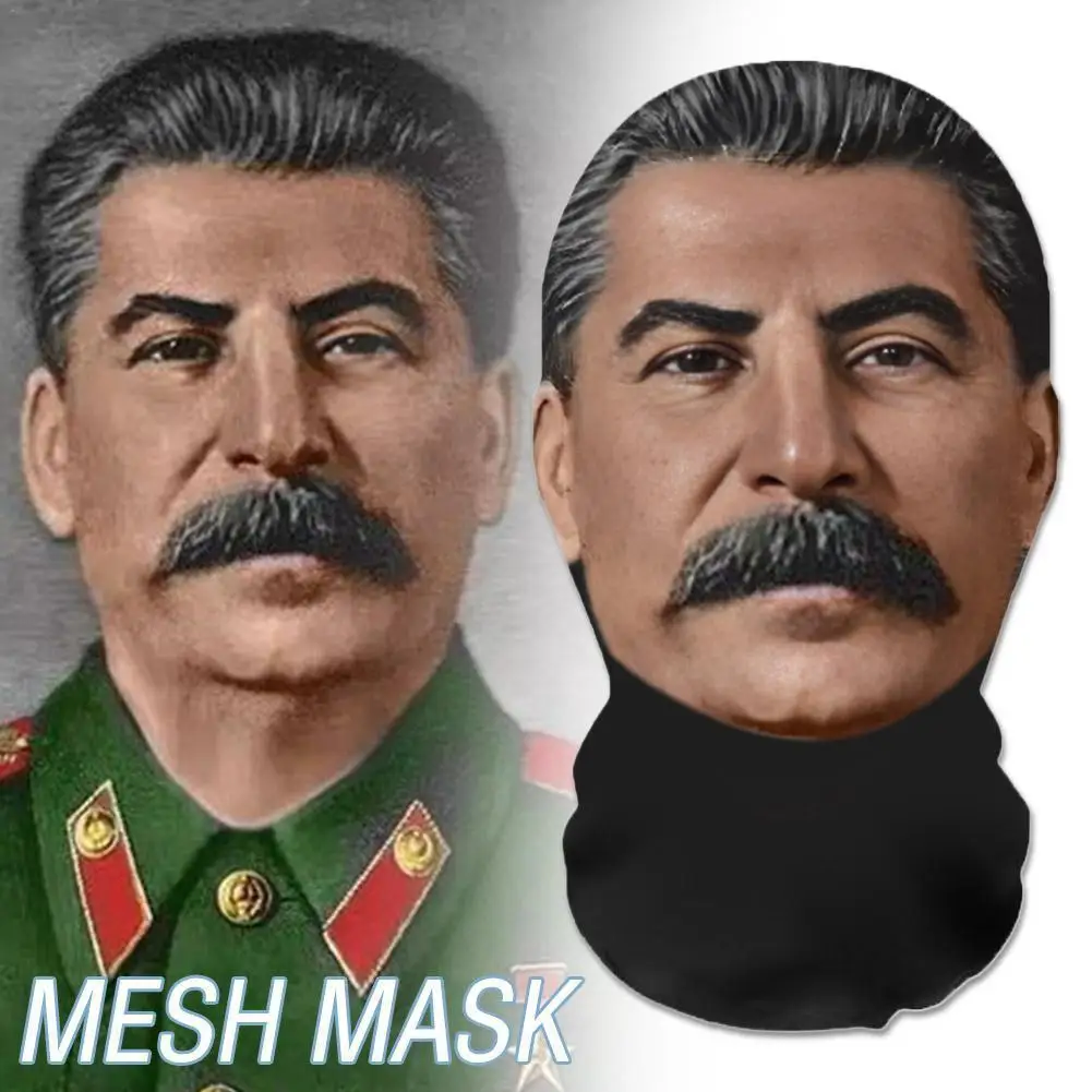 

Creative 3D Printed Full Face Mask Head Fit Elastic See-through Mask Mesh Mask Props Costume For Party Supplies Cosplay