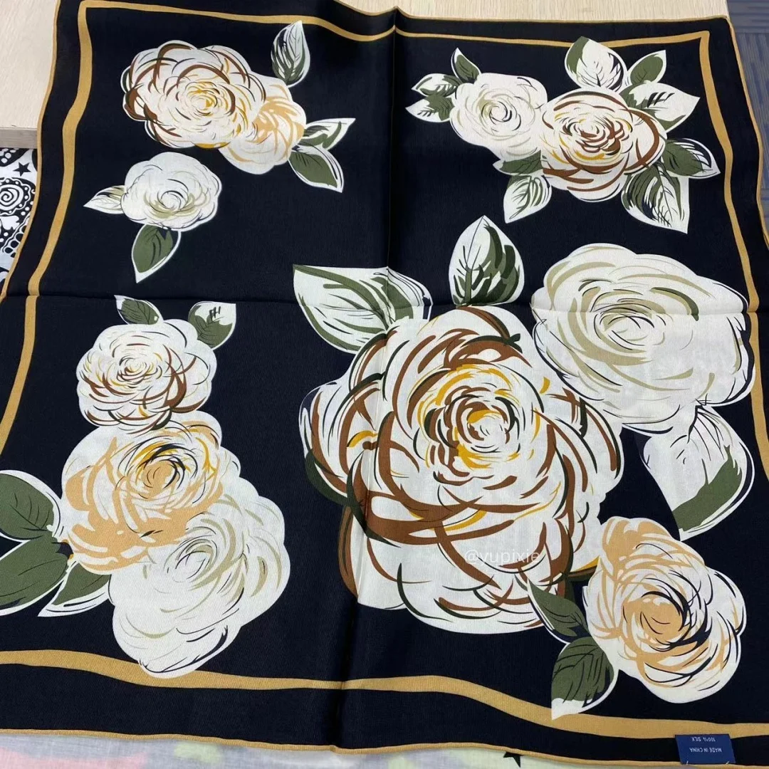 シルクスカーフ-植蚕術古来のスタイル-手頃な価格-多用途-大きいサイズ-プリントスカーフ-すべての年齢層向け-春秋冬-スタイリッシュなアクセサリー