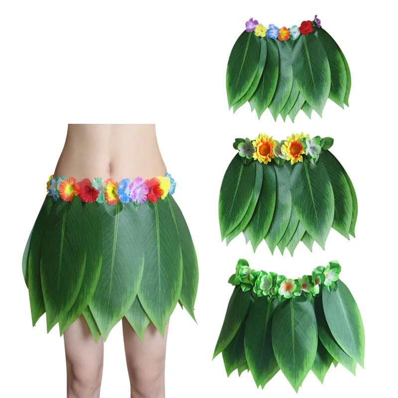 

Artificial Plant Tropical Palm Leaves Flower Skirt Hula Boho Dance Skirts for Kid Adult Hawaii Beach Birthday Wedding gift favor