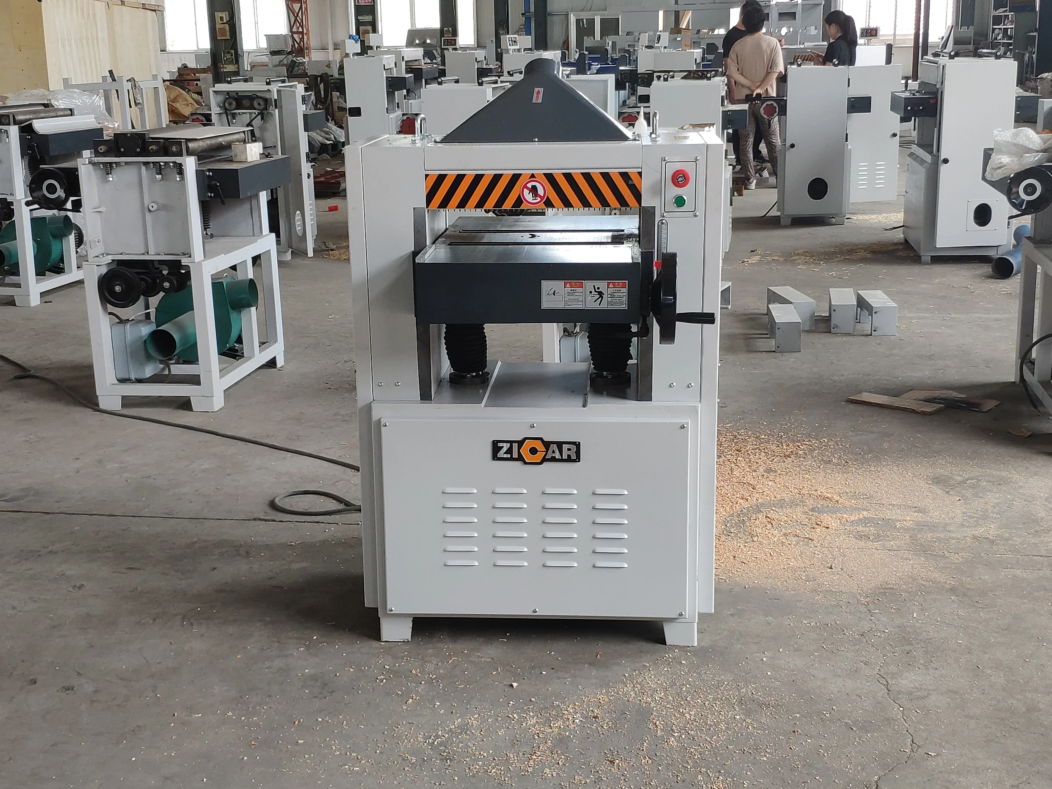 ZICAR Automatic woodworking thickness planer machine Single sided planing WOOD PLANER