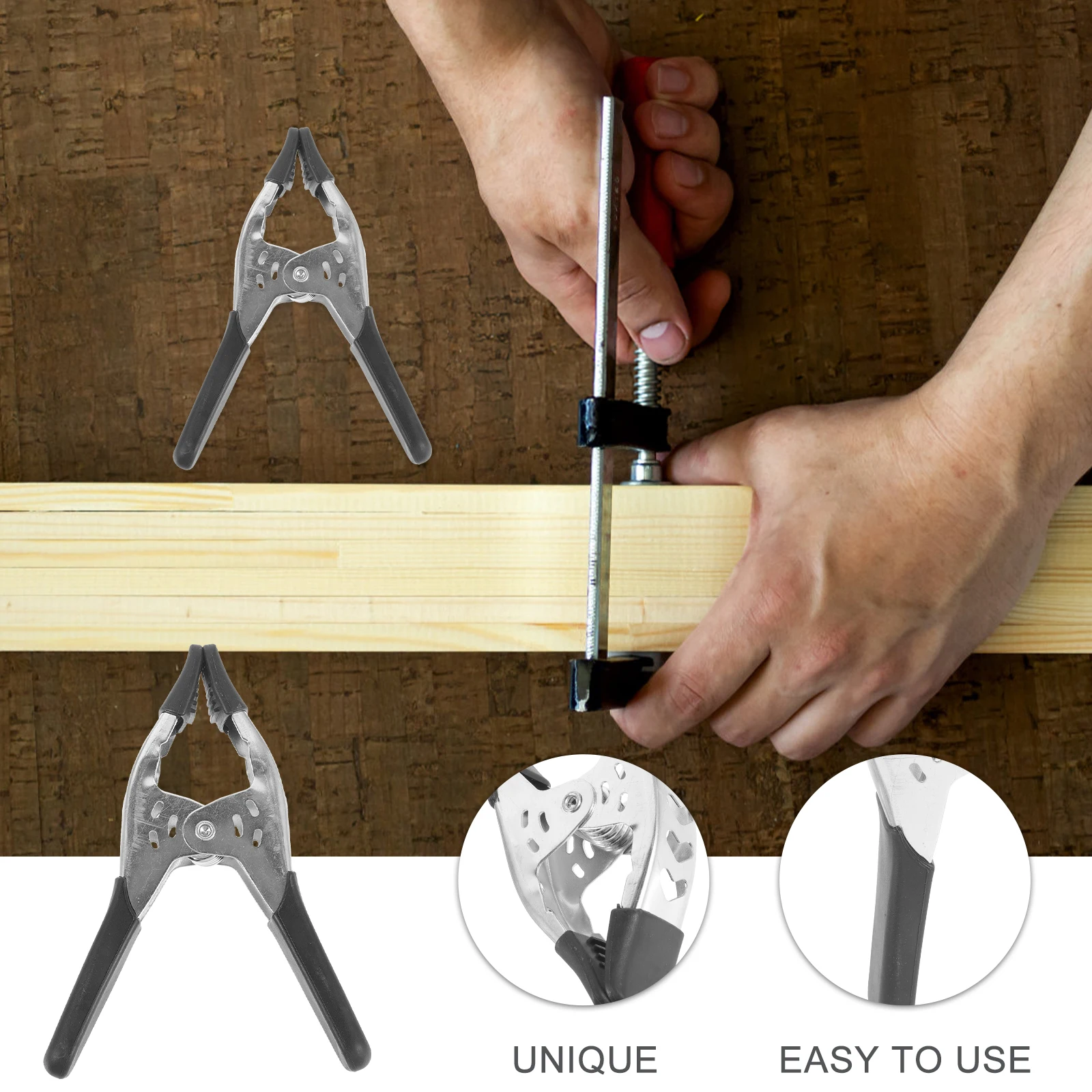 

Metal A word Clips Red Flower Heavy Duty Spring Clamps Woodworking Fixing Carpentry Metal Clips Lightweight Portable Comfortable