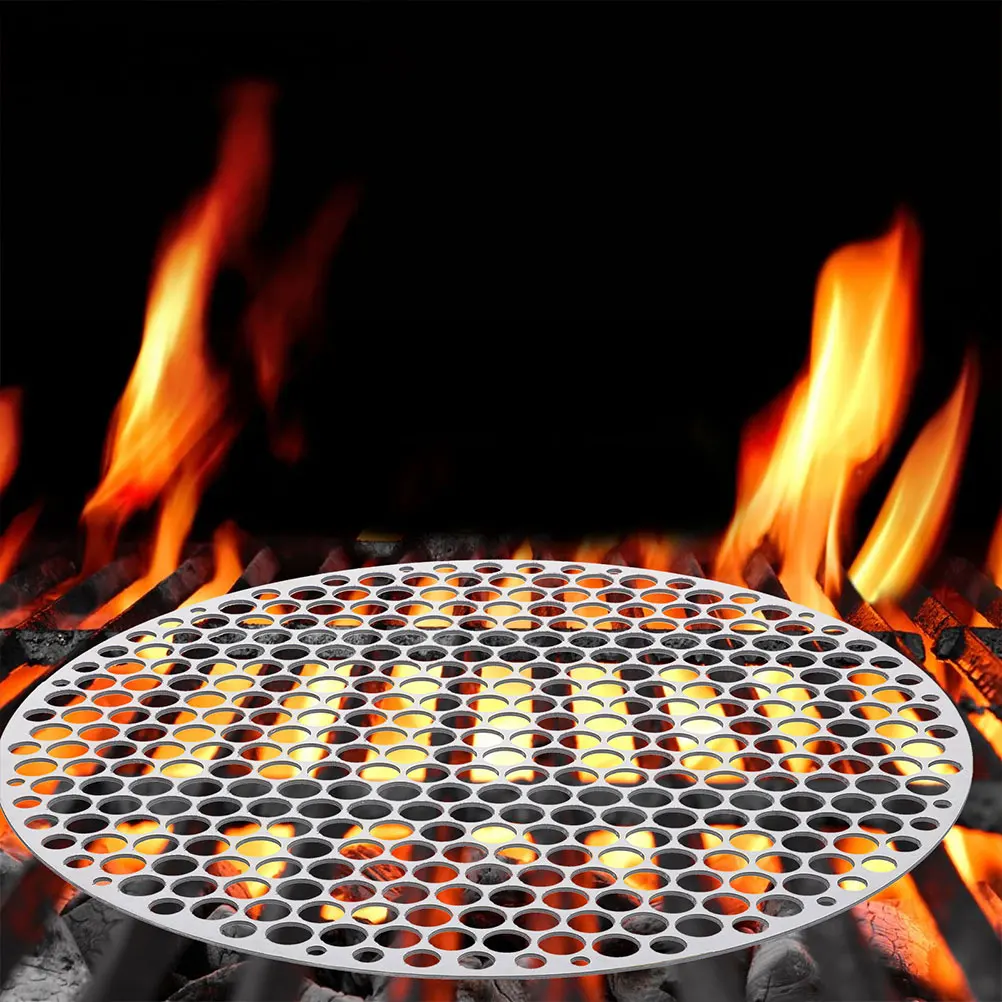 

Round 22cm Stainless Steel Grill Mesh BBQ Grilling Mat Picnic Barbecue Tool Kitchen Bar Stove Practical Wear Resistant Cookware