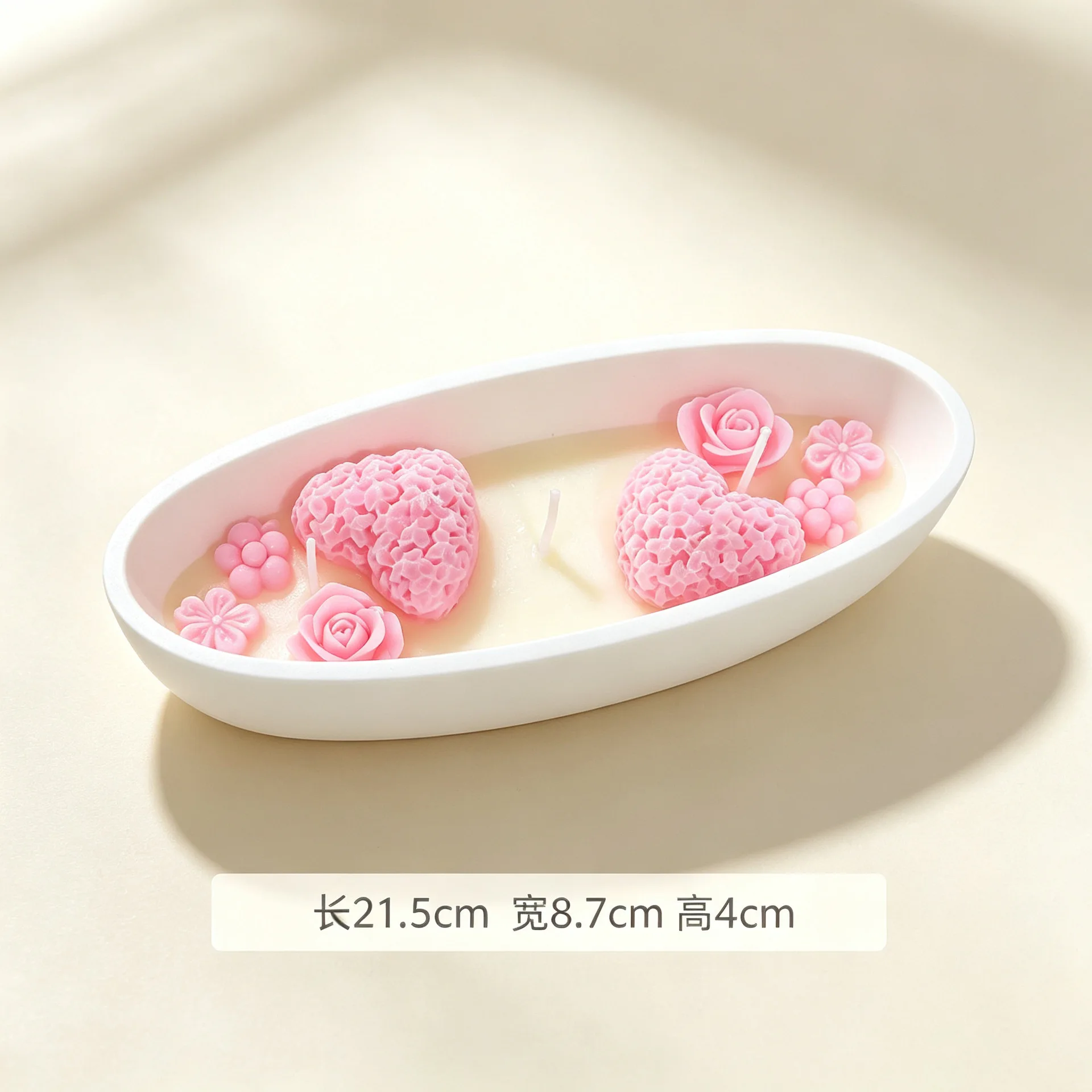 Heart Rose Floral Scented Cand - Candle Souvenir ulasan dan harga