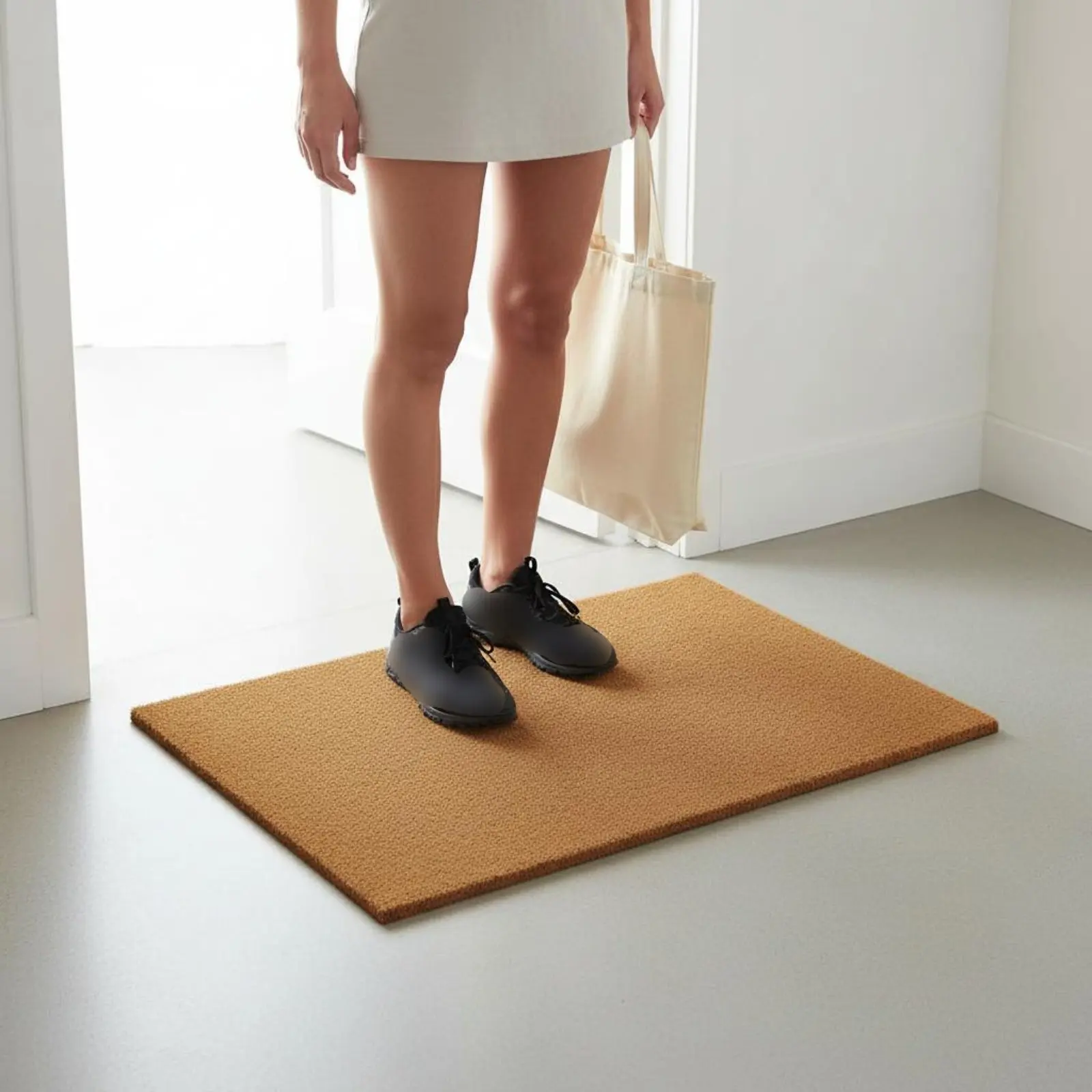 

Coconut Coir Doormat Stain Resistant Coir Entry Mat Scraper Doormat Natural Fiber Heavy-Duty Scraper Coconut fiberFriendly