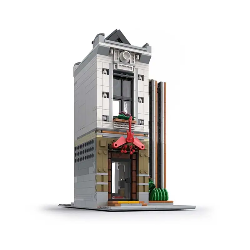 Hot Selling Urban Building Blocks Vinyl Store Model Architecture Small Particle Assembled Bricks Toys Set Children Birthday Gift