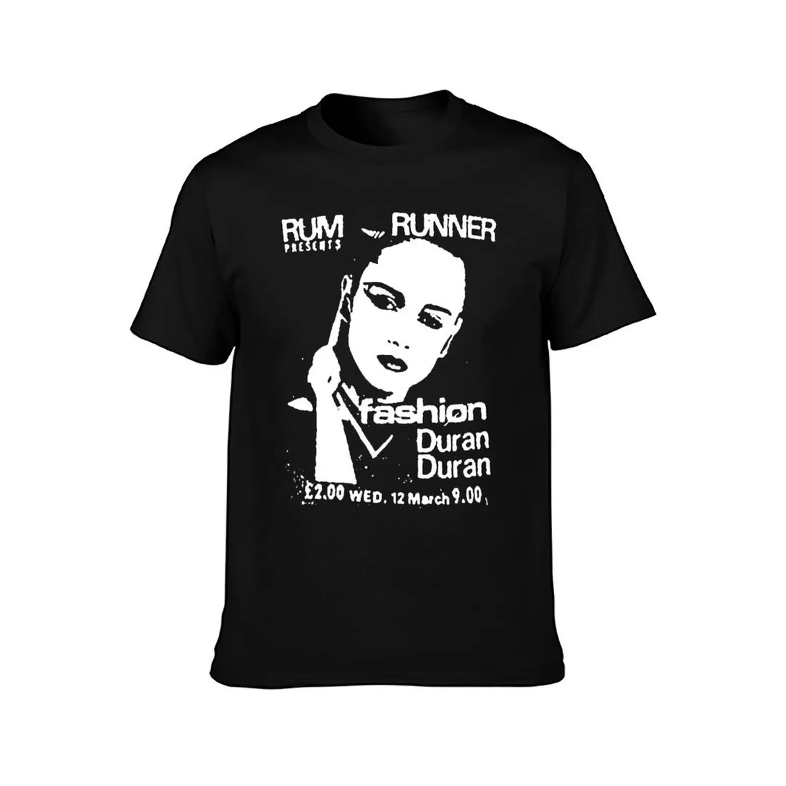 Rum Runner Nightclub Flyer 80s (DarkTee Version) T-Shirt, Summer Casual Cotton Tee, Oversized Streetwear Tops, Unisex Men Women