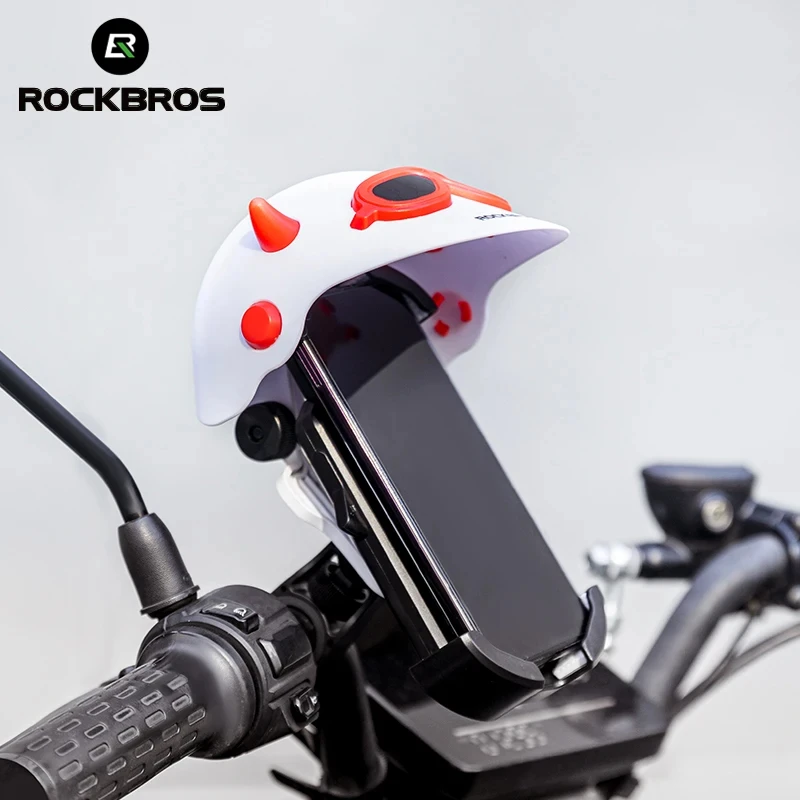 ROCKBROS Bike Phone Holder Sunshade Rain Cover Electric Bicycle Navigation Mount Brim Handlebar Stand Umbrella Clip Cycling Acce image 6