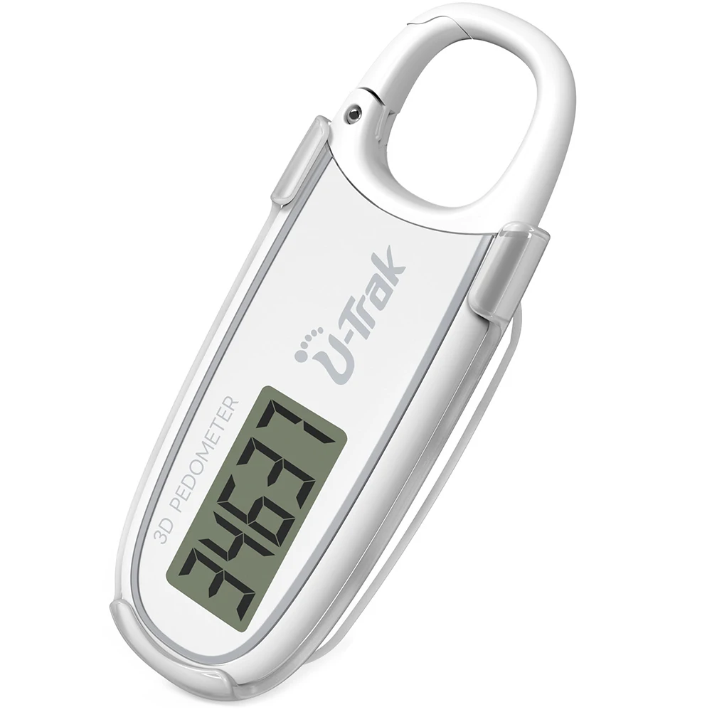 Walking 3D Pedometer Step Counter Large Screen Electronic Pedometer with Carabiner Clip-On Pedometer for Adults Kids Seniors Dog