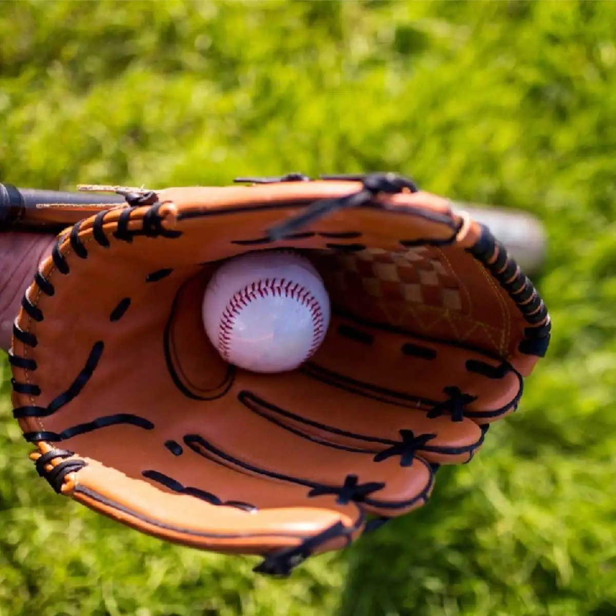 

11.5 Inch Yellow Baseball Left Hand Glove Softball Pvc Cushioned Palm Padded Faux Adjustable Action Heel