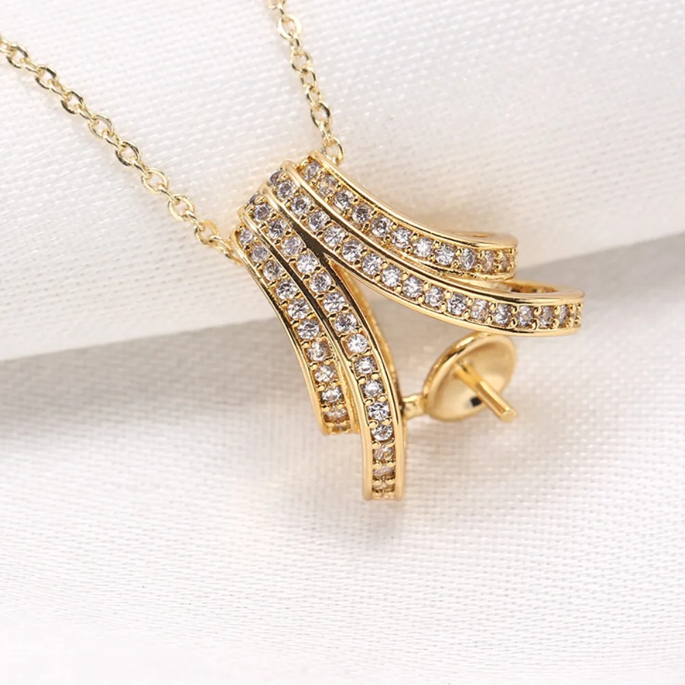 

5pcs Pendant Clasp Bail Connector Copper Plated 18K Gold Pendant Settings Jewelry Findings Parts Fittings Connection Accessories