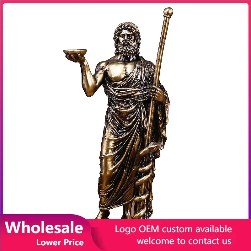 

Character Sculpture Resin Sexy Greek Medical God Retro Ornaments Mythical Figure Sculpture Bar Decor Crafts Home Decoration