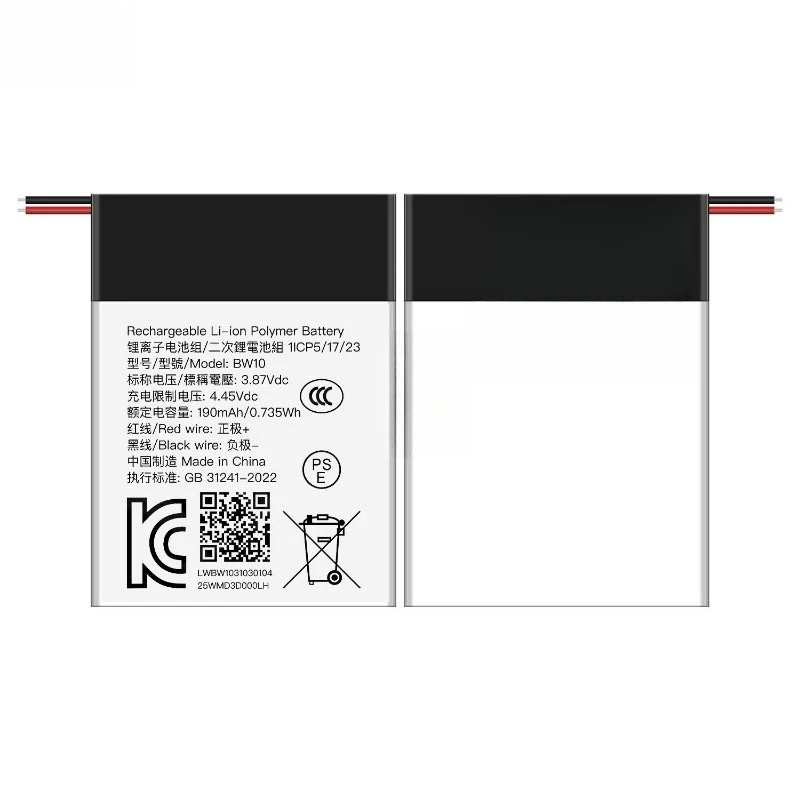 Brand New BW10 Watch Battery 3.87V 190mAh For Xiaomi Mi Band 8 M2239B1 M2240B1 High Quality Replacement Battery