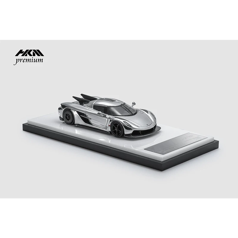 HKM In Stock 1:64 Jesko Absolut Chrome Silver Diecast Diorama Super Car Model Collection Miniature Toys