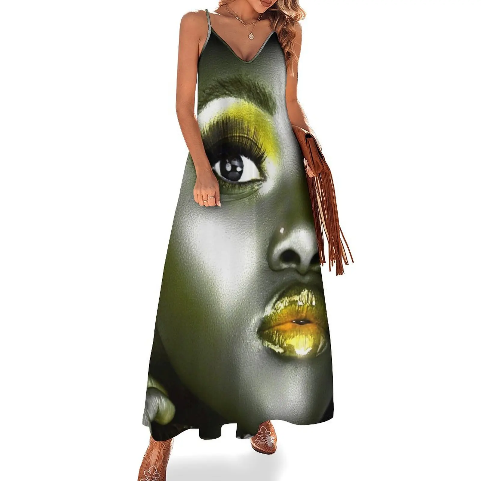 

AFRICAN QUEEN Sleeveless Dress womans clothing dress dresses