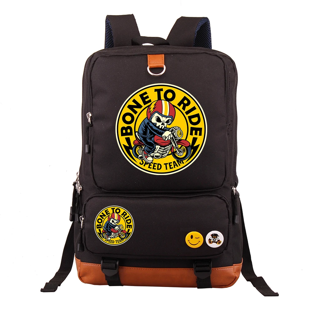 

2026 Skull Head 12'' Cartoon Anime Laptop Backpack Casual Business Travel Bag Large Capacity Middle School Bookbag Student Dual-
