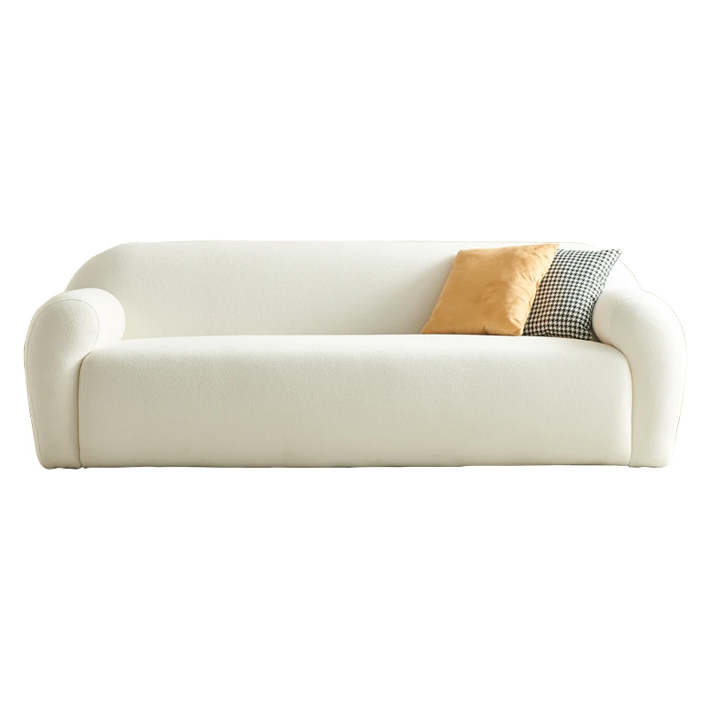 *Cream Style Double Sofa Set for Small Apartments for Girls' Bedroom Beauty Salon or Clothing Store-Lamb
