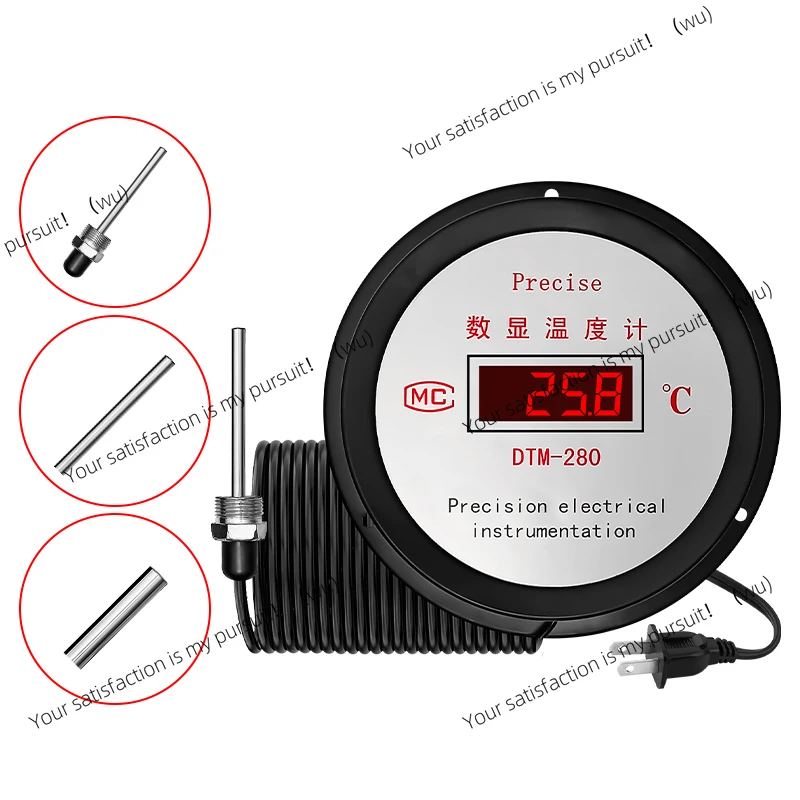 Digital Thermometer for Aquaculture Wide Range -50℃~200℃ Remote Waterproof LCD Monitor for Fish Pond Aquarium with Extended Wire