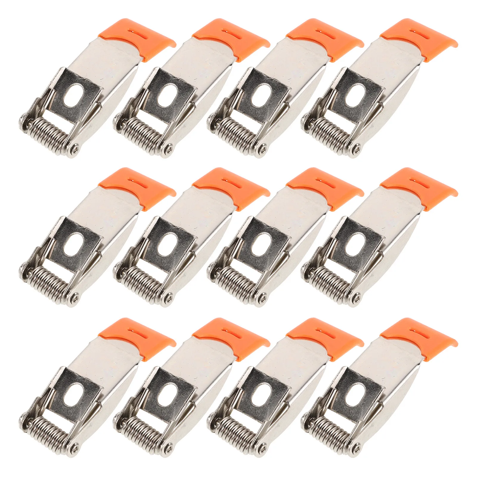 25Pcs Recessed Lighting Spring Clips Orange PVC Coated Metal 18x51mm Downlight Mounting Fixing Clips Retrofit Ceiling Light