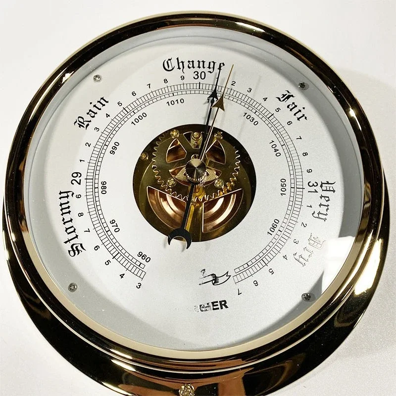 Marine barometer IMPA370246 atmospheric marine barometer copper shell bell barometer