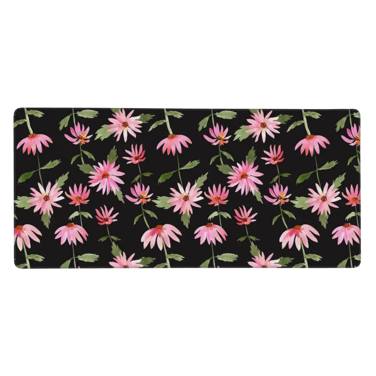 Pink Daisy Floral Pattern Large Mouse Pad Computer Keyboard Mouse Mat Gaming PC Laptop Desk Mat Office Accessories Table Mats