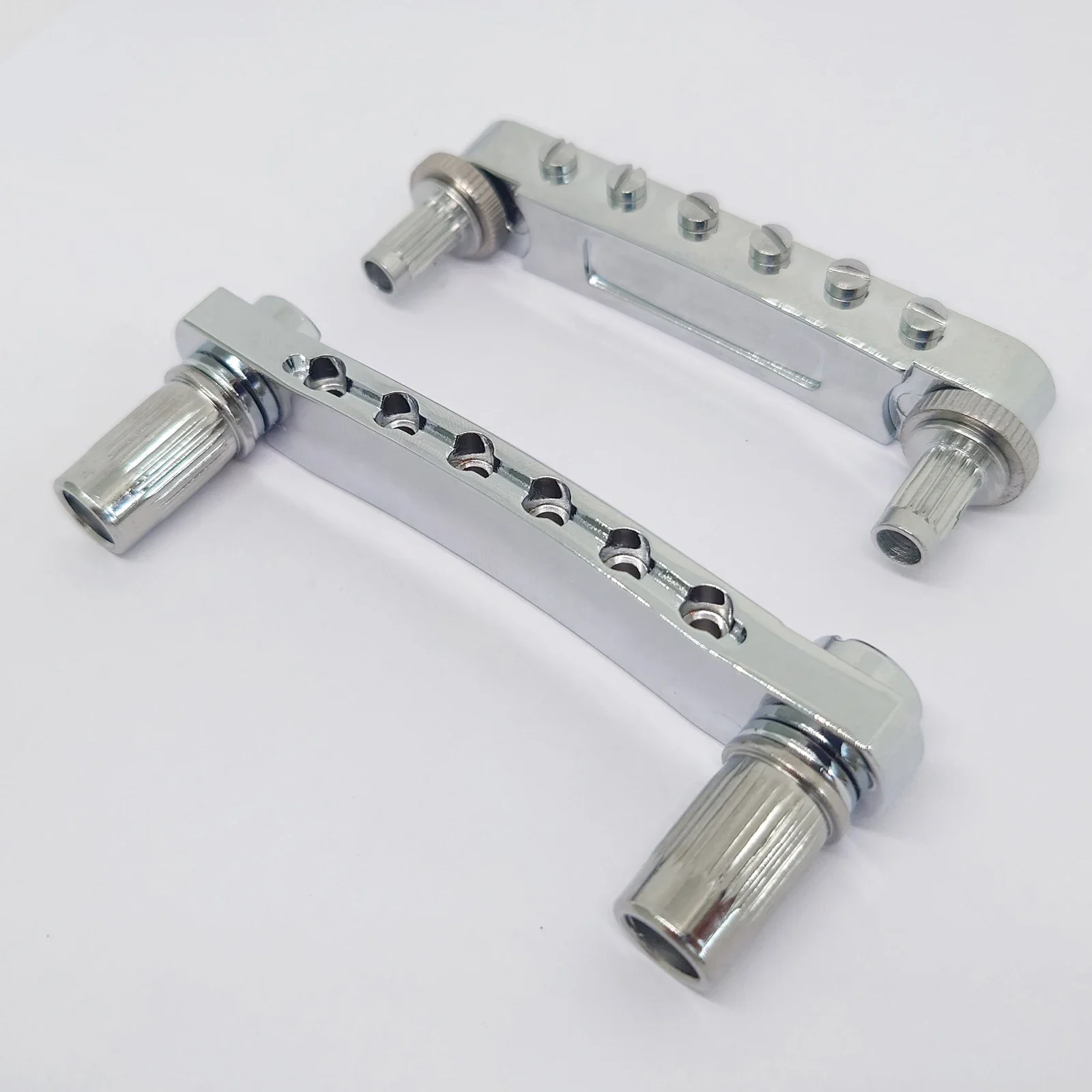 Guitar Fixed Saddle Bridge Tailpiece Set, ABR-1 Style, Tune-O-Matic, Chrome for ABR LP SG EPi, Electric Guitar