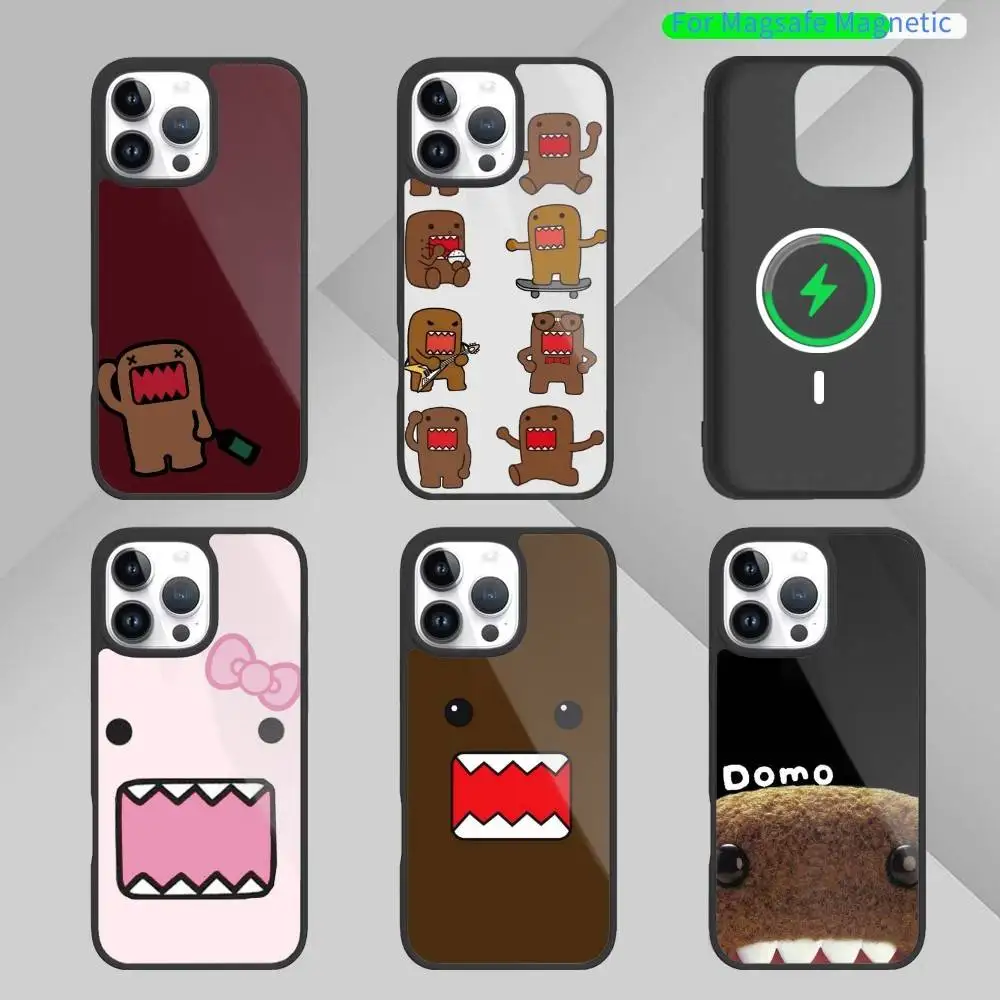 

Cute D-Domo-kun Cartoon Phone Case For iPhone17,16,15,14,13,12,11 Plus,Pro Max Magnetic For Magsafe Wireless Charging