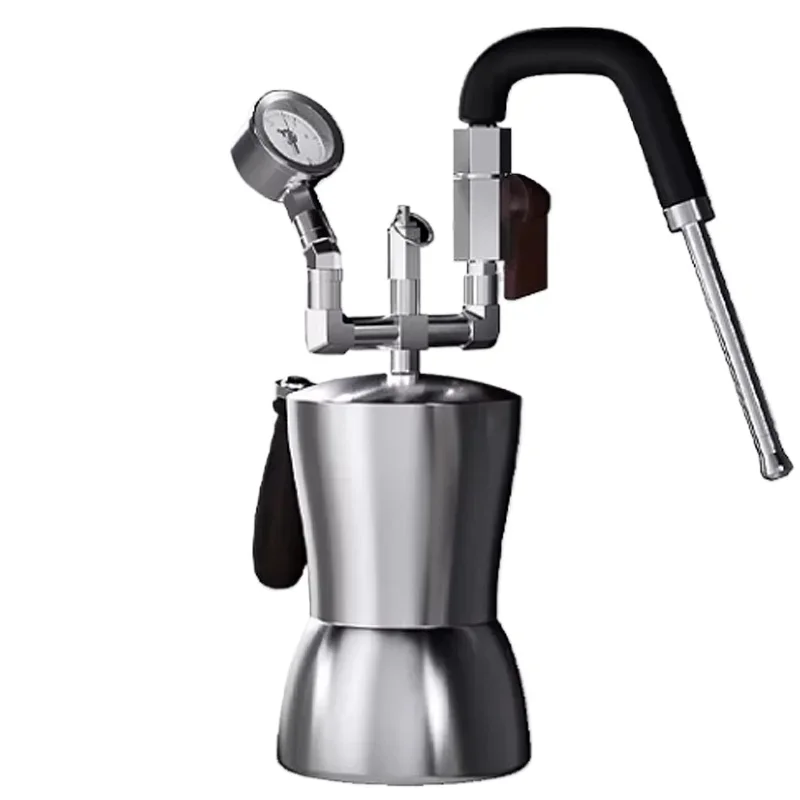 AK-74 Pengocok Susu Portabel Pengukus Susu Baja Tahan Karat Pemisah Uap Air Pengeringan Uap Serbaguna untuk Pembuatan Kopi