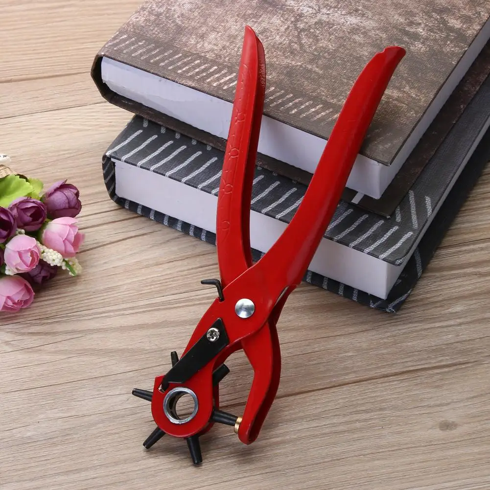 

Belt Hole Puncher 6 Hole Size Leather Puncher Versatile Leather Hollow Puncher Professional for Watch Band Belt Leather Strap