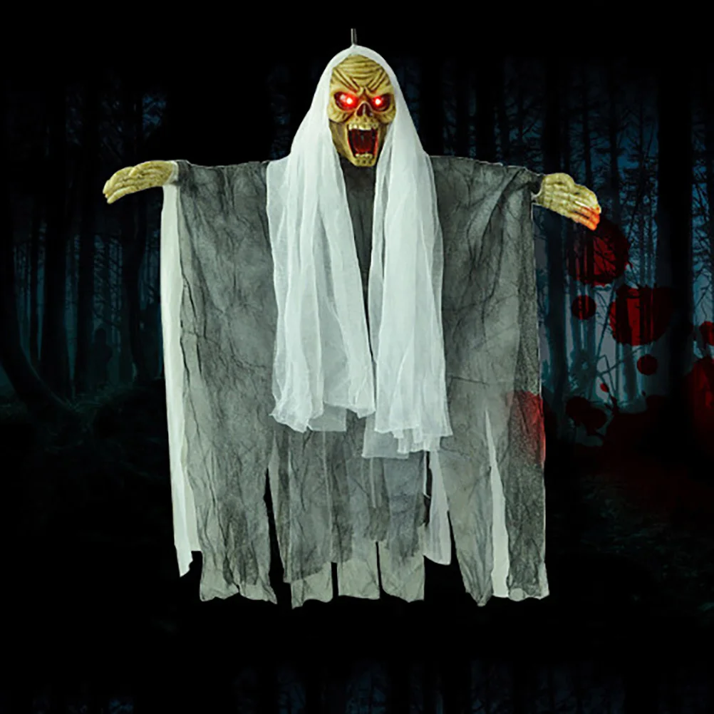 

Hanging Ghost Halloween Decorations Electric Scary Witch Sound Flashing Led Eyes Horror Haunted House Party Bar Ktv