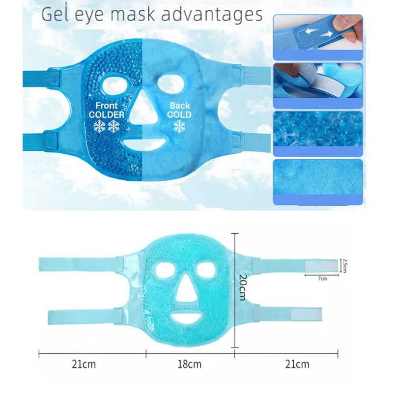 Ice Mask Face Eyes Cold Hot Compress Beauty Mask Reuse Facial Cooling Eliminate Edema Relieve Fatigue Face Massage Beauty Tools