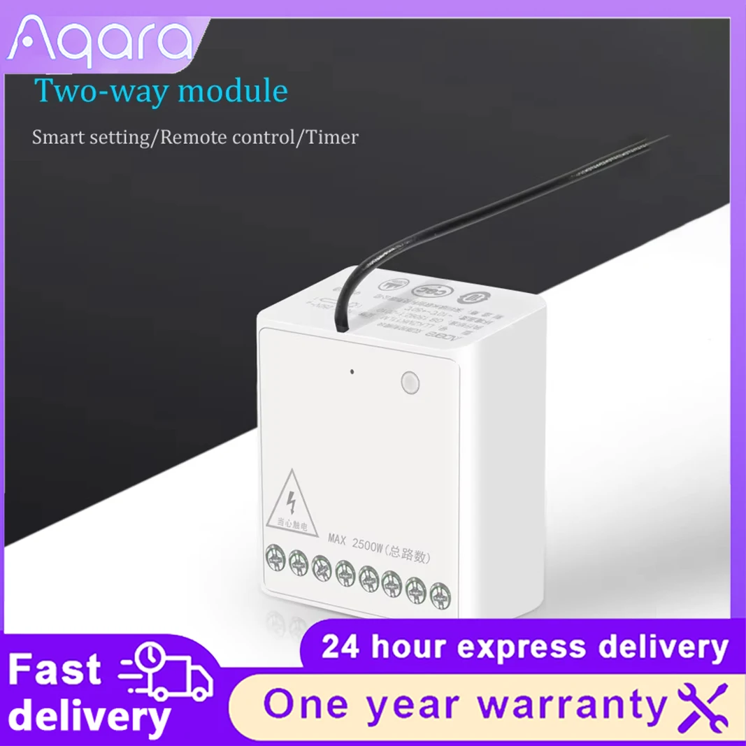 Aqara Two-Way Control Module Zigbee 2CH Relay Switch Works With Mijia Mi Home Apple HomeKit Smart Timer Remote Controller