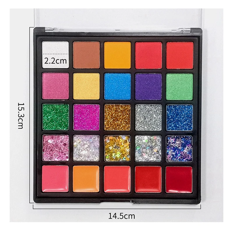 25 Colors Shimmer Matte Eyeshadow Beauty Colorful Eyeshadow Makeup Cosmetic Women (1 Box)