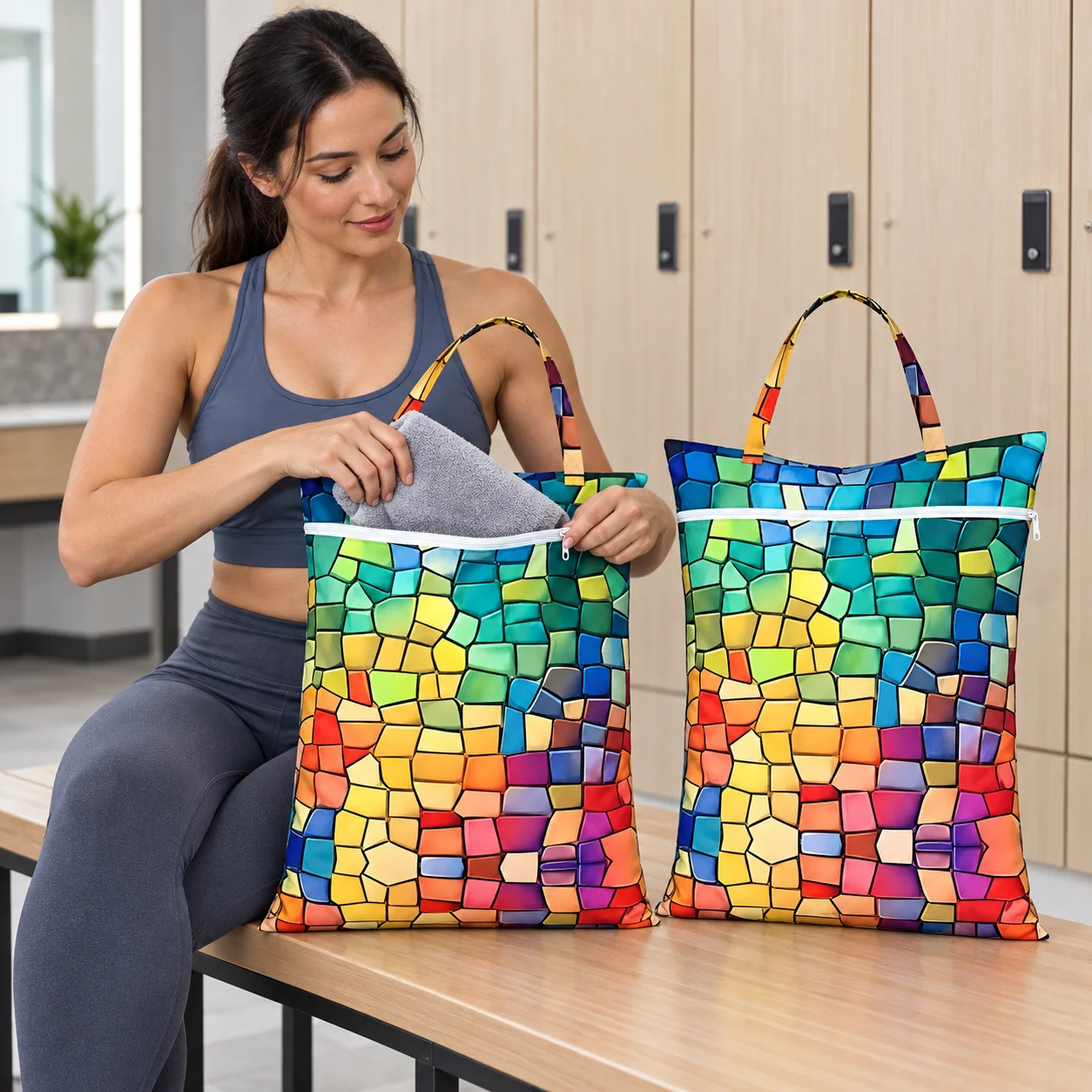 2 travel laundry bags with handles, suitable for cleaning dirty clothes, wet and dry swimsuit bags, fitness training bags, for u