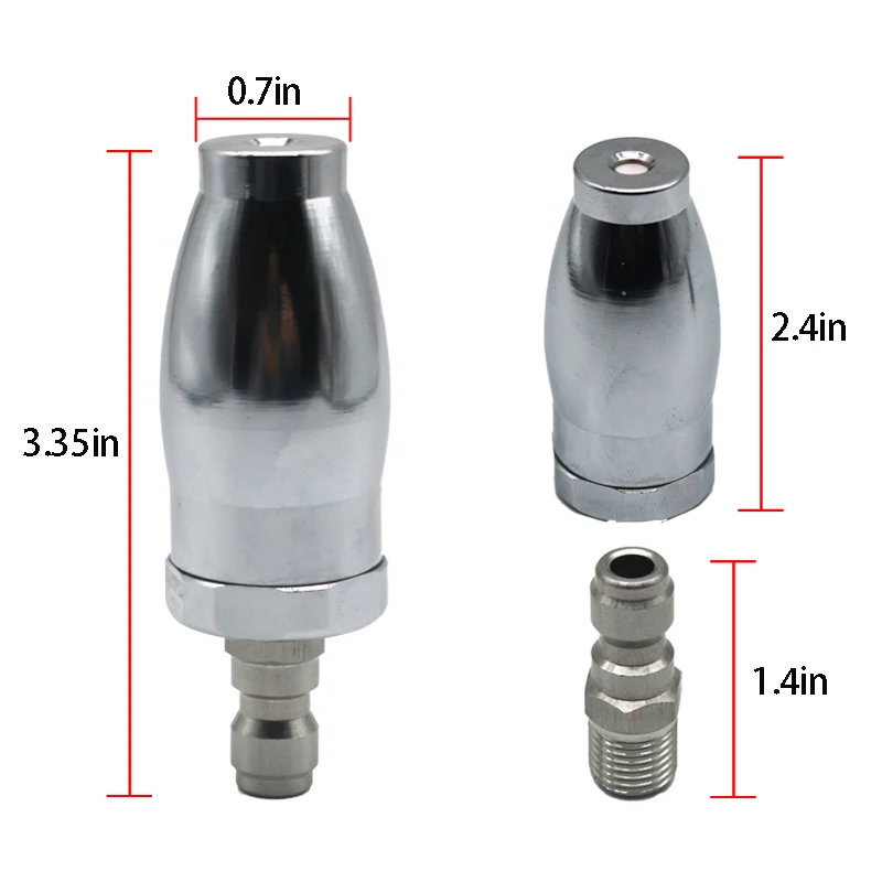 High Quality Pressure Washer Turbo Nozzle Hot and Cold Water Rotating Nozzle 1/4 Inch Quick Connect, Orifice 3.0, 3600 PSI