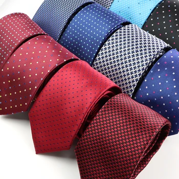 Men's Fashion Soft Ties Novelty Polka Dot Pattern Neckties Blue Red Color Ties For Men Dot Floral Bowtie Wedding Business Gifts