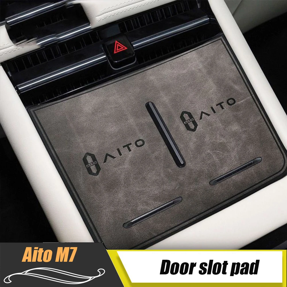 For Huawei Aito M7 Car Non-Slip Door Groove Pad Leather Gate Slot Pad Mat Water Coaster Storage Box Interior Protect Cover