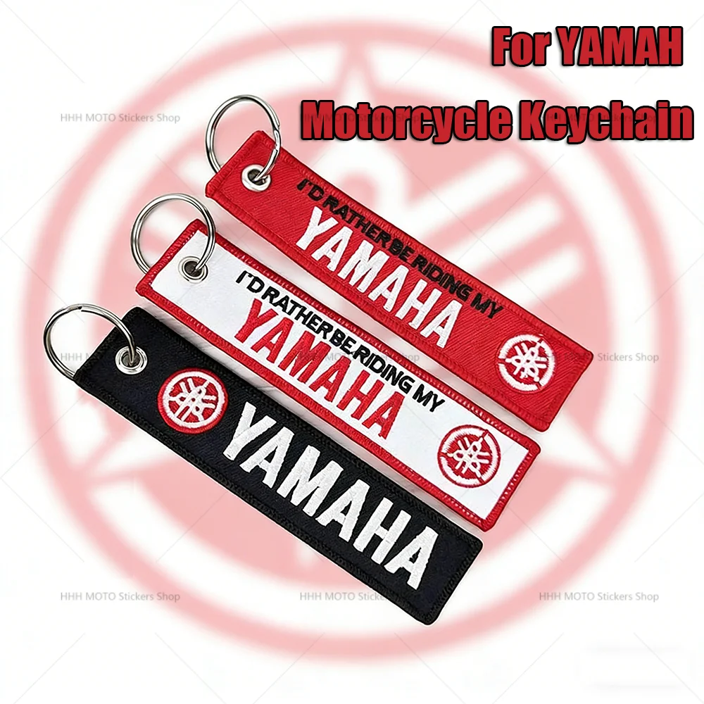 Universal Woven Lanyard Strap Double Sided Embroidery Key Chain for Yamaha Moto Keyring and Phone Decor