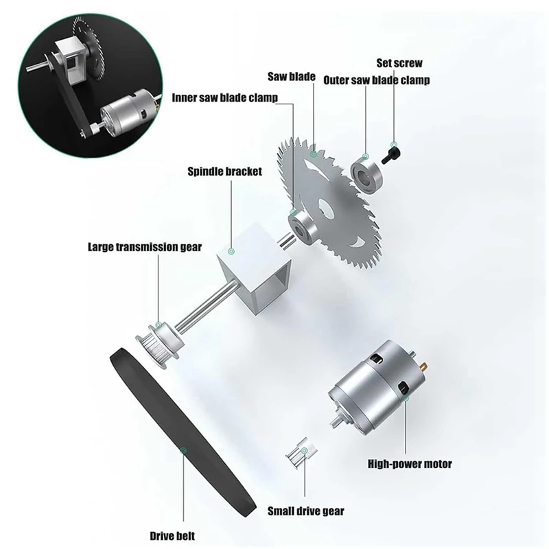 Mini Multi-Functional Table Saw, Mini Table Saw, Mini Table Saw For Wood Cutting Crafts , US Plug