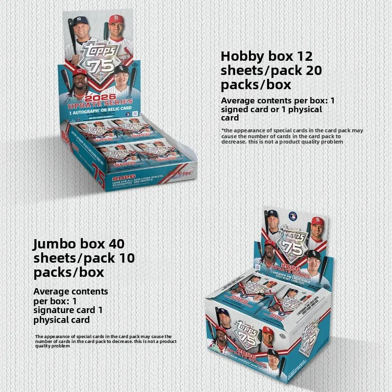 Genuine 2026 Topps MLB Update Series Value Box Collectible Baseball Trading Cards Sealed Blind Box Sports Player Cards Fans Gift