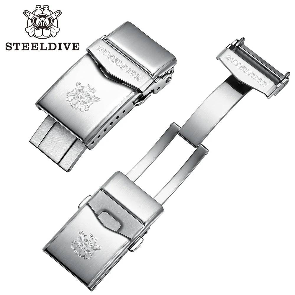 

STEELDIVE Official Original 20X18MM Width Buckle Stainless Steel SD1933 SD1953 SD1952 SD1970 SD1974 SD1980 SD1996 Solid Clasp