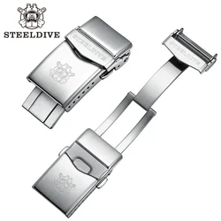 STEELDIVE Official Original 20X18MM Width Buckle Stainless Steel SD1933 SD1953 SD1952 SD1970 SD1974 SD1980 SD1996 Solid Clasp