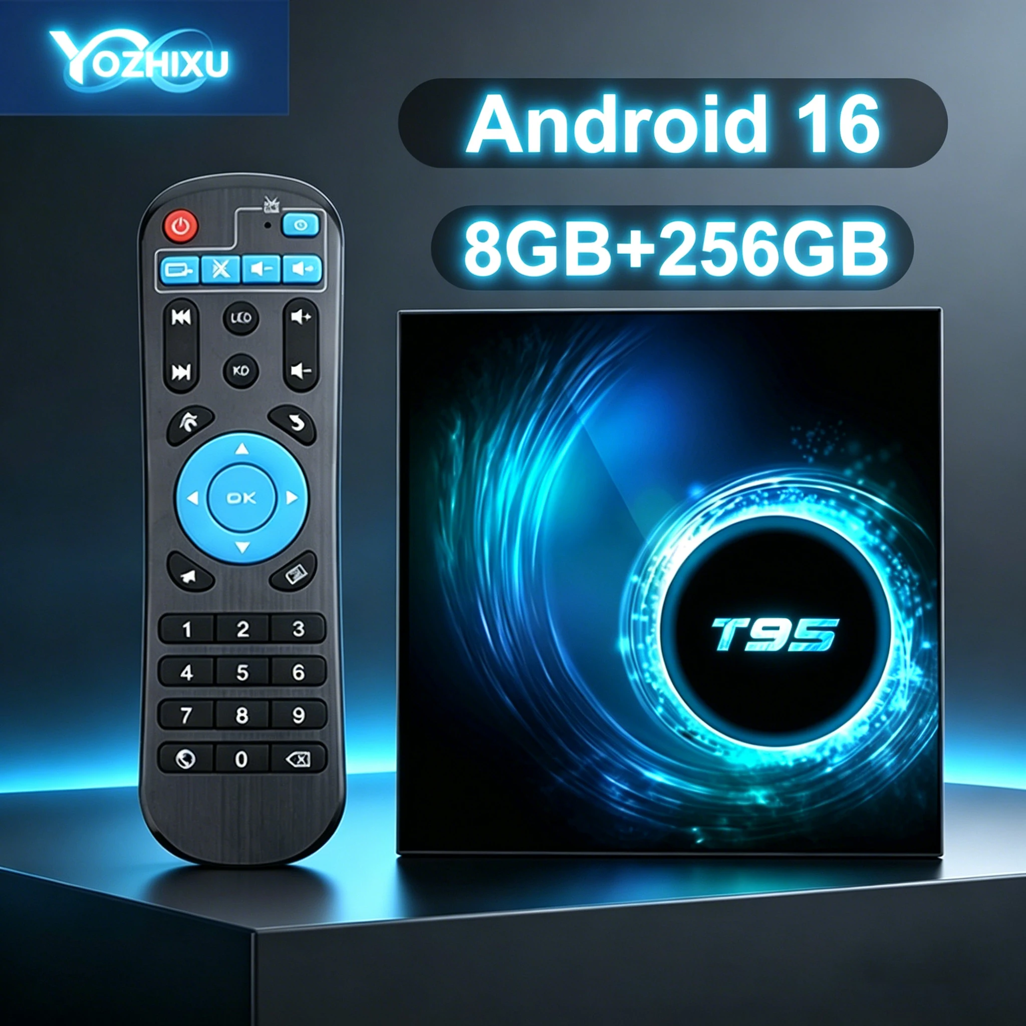 YOZHIXU Smart TV Box Android 16 Allwinner H616 8GB 256GB 2.4
