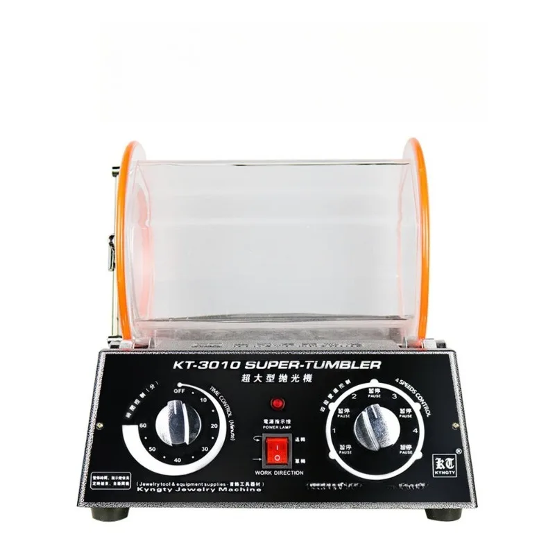 KT-3010 Large Roller Barrel Polishing Machine Jewelry Polishing and Cleaning Equipment Remove Hardware Workpiece Barb Rust