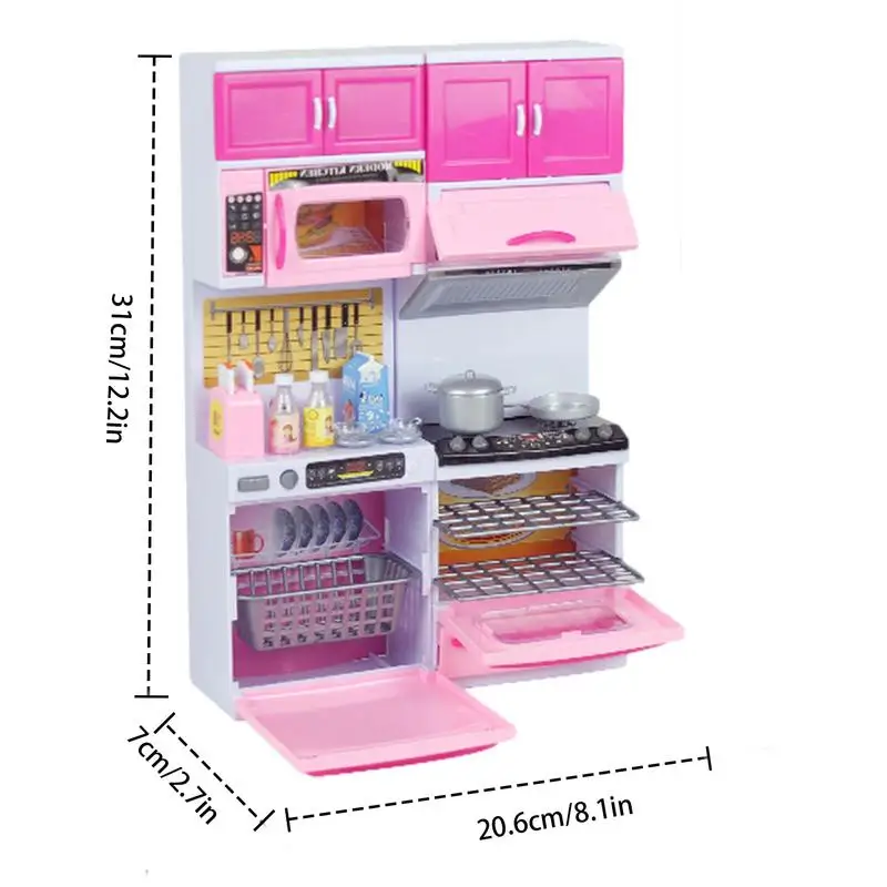 Kitchen Playset Creative Kids Tiny Play Kitchen Toy Educational Kids Pretend Play Sets Small Realistic Kitchen Tableware Toys