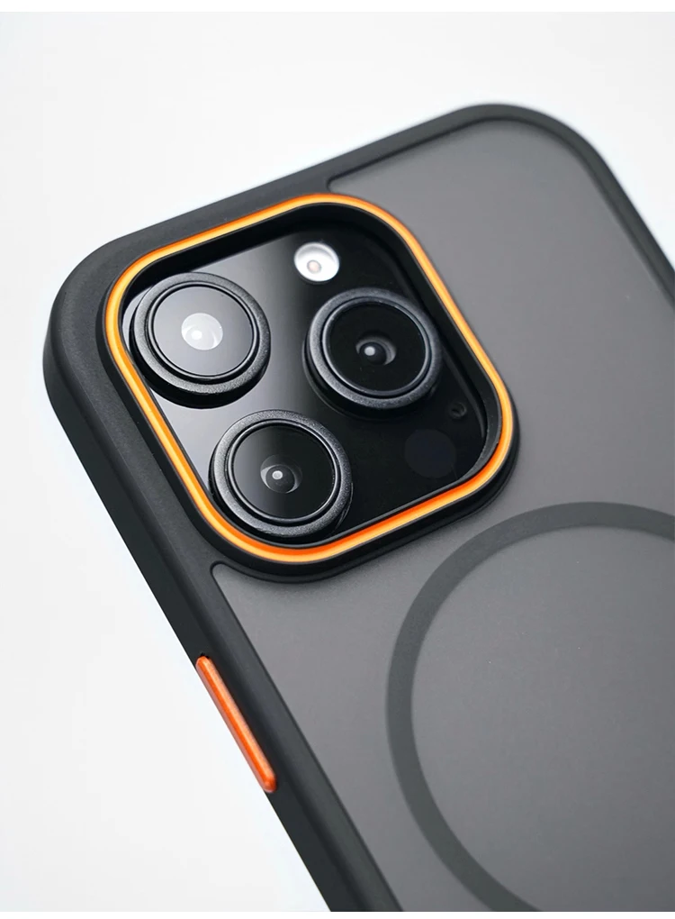 Luxuriöse Matte Durchsichtige Stoßfeste Magnetische Hülle für iPhone 18 17 16 Pro Max 15 14 13 12 für Magsafe Kabelloses Laden – Detail 3