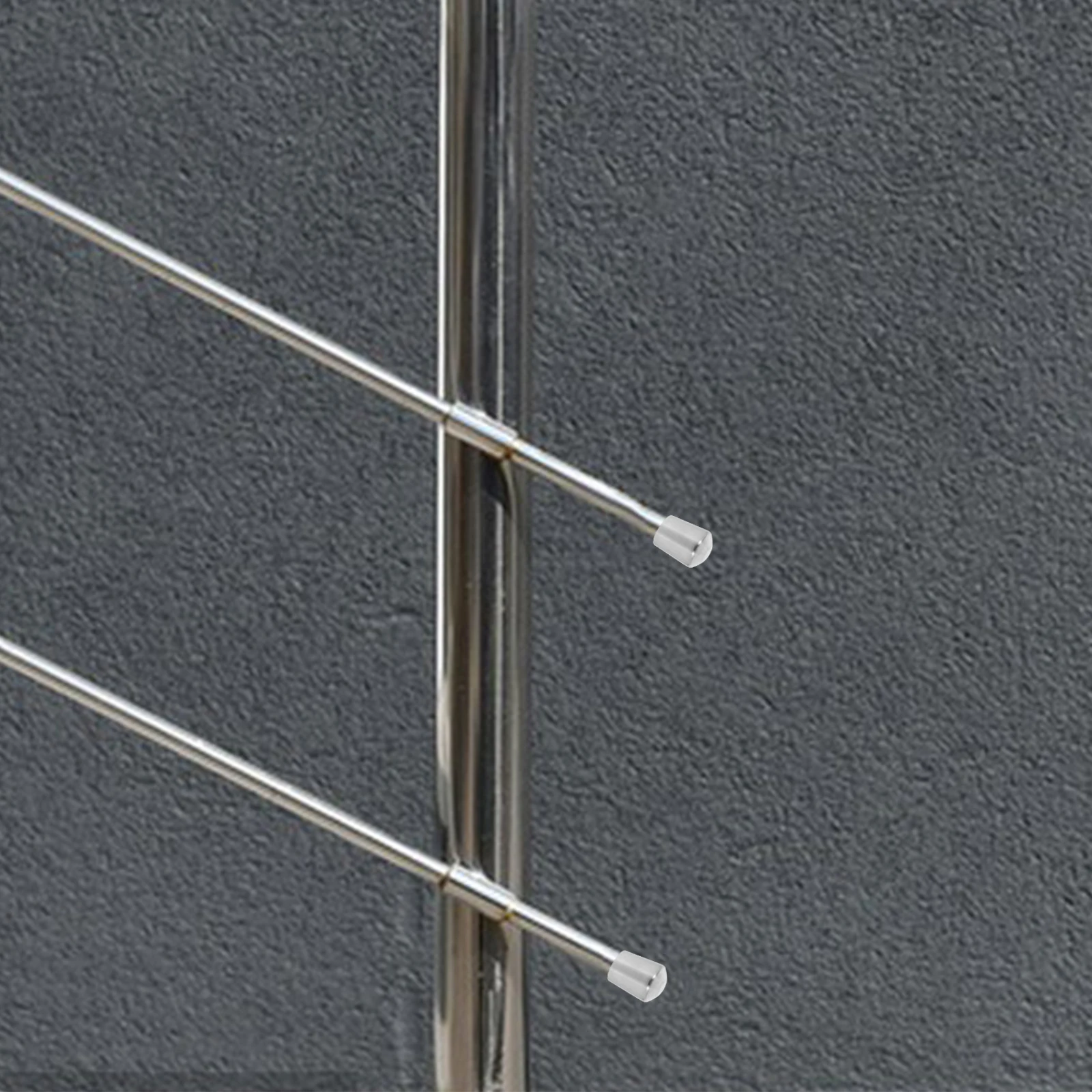 

2Pcs H rail End Caps Stainless Steel Stair Accessories Durable Brushed Round Tube Design Protective Function Easy Installation