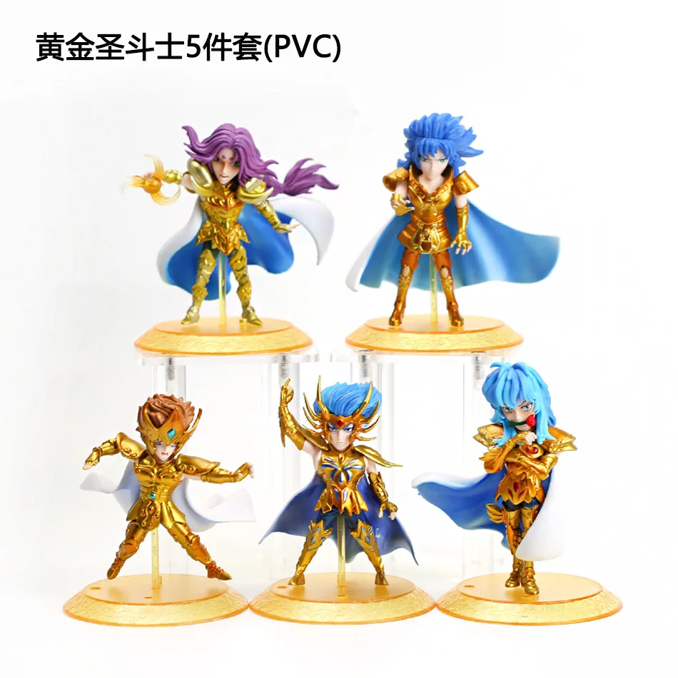 Mythe tissu lion Aiolia verseau Camus Cancer DeathMask doré zodiaque chevalier poupées d&#039;action BANDAI 5 pièces Saint Seiya figurine d&#039;anime