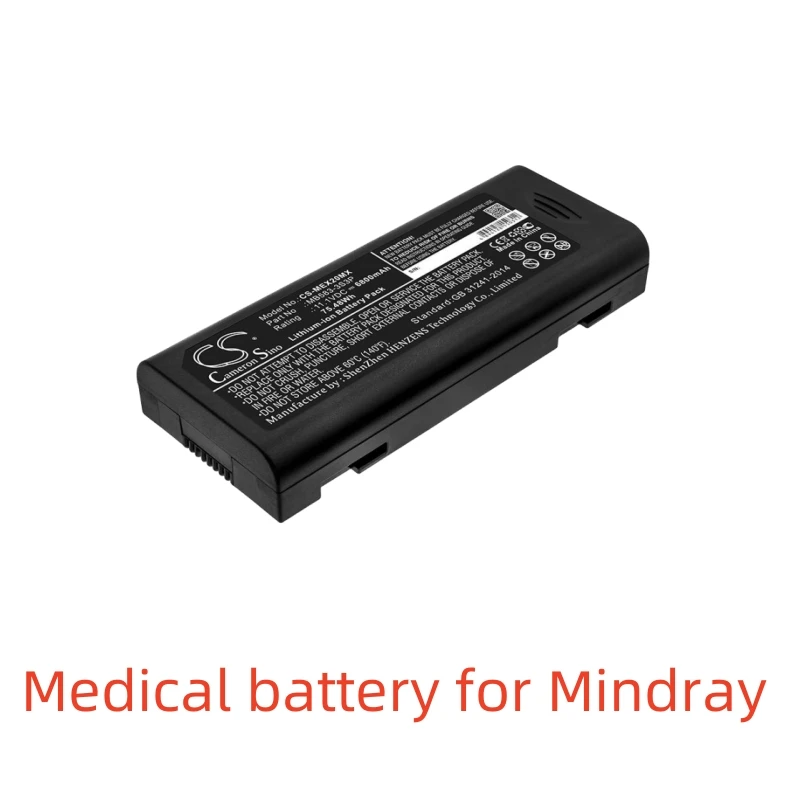 Bateria médica do Li-íon para Mindray, BeneView T8,Accutorr 3, passaporte 12,DPM 6, monitor paciente BeneView N12, 6800mAh, 11.1V