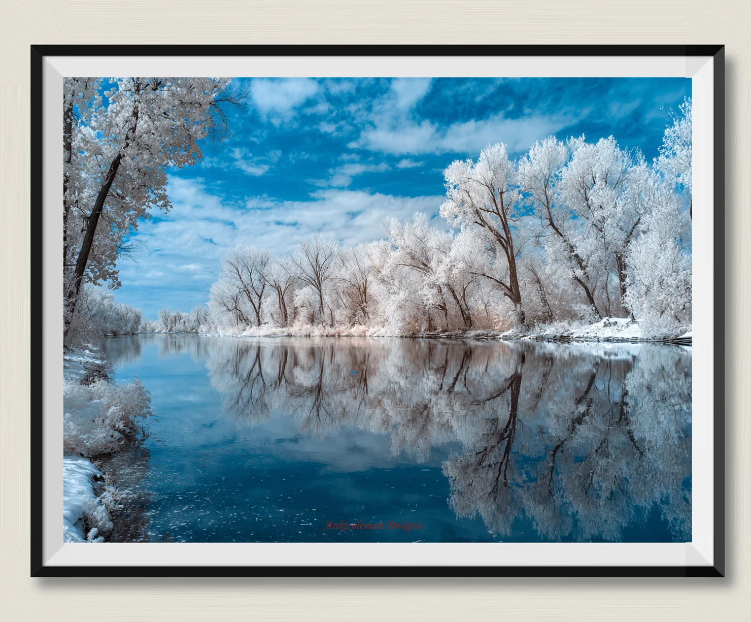 

Needlework for embroidery DIY DMC High Quality - Counted Cross Stitch Kits 14 ct Oil painting -Winter Lake 2